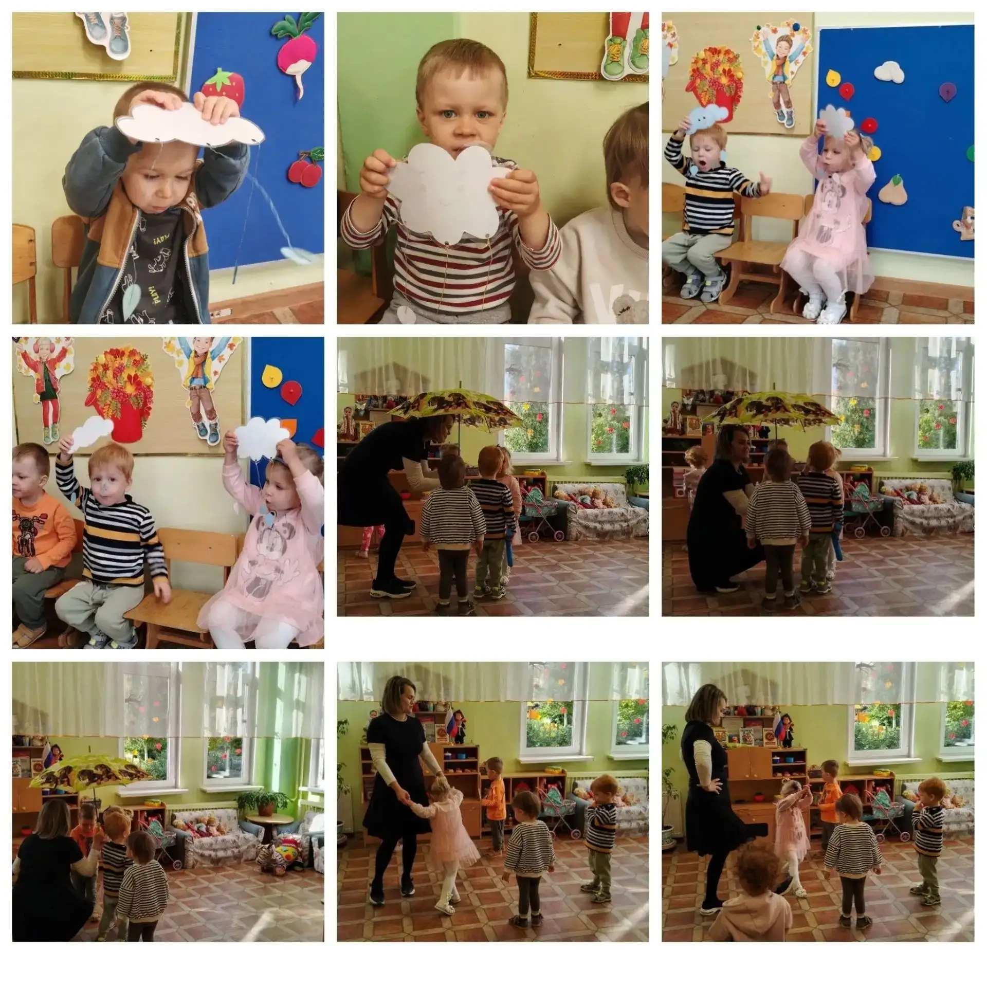 Мы в яслях продолжаем помогать нашим малышам мягко привыкать к группе: играем, общаемся...