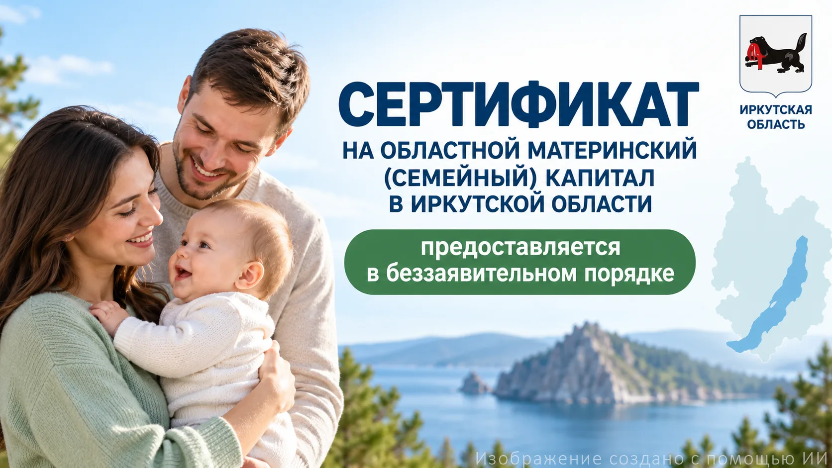 Сертификат на областной материнский (семейный) капитал в Иркутской области предоставляе...