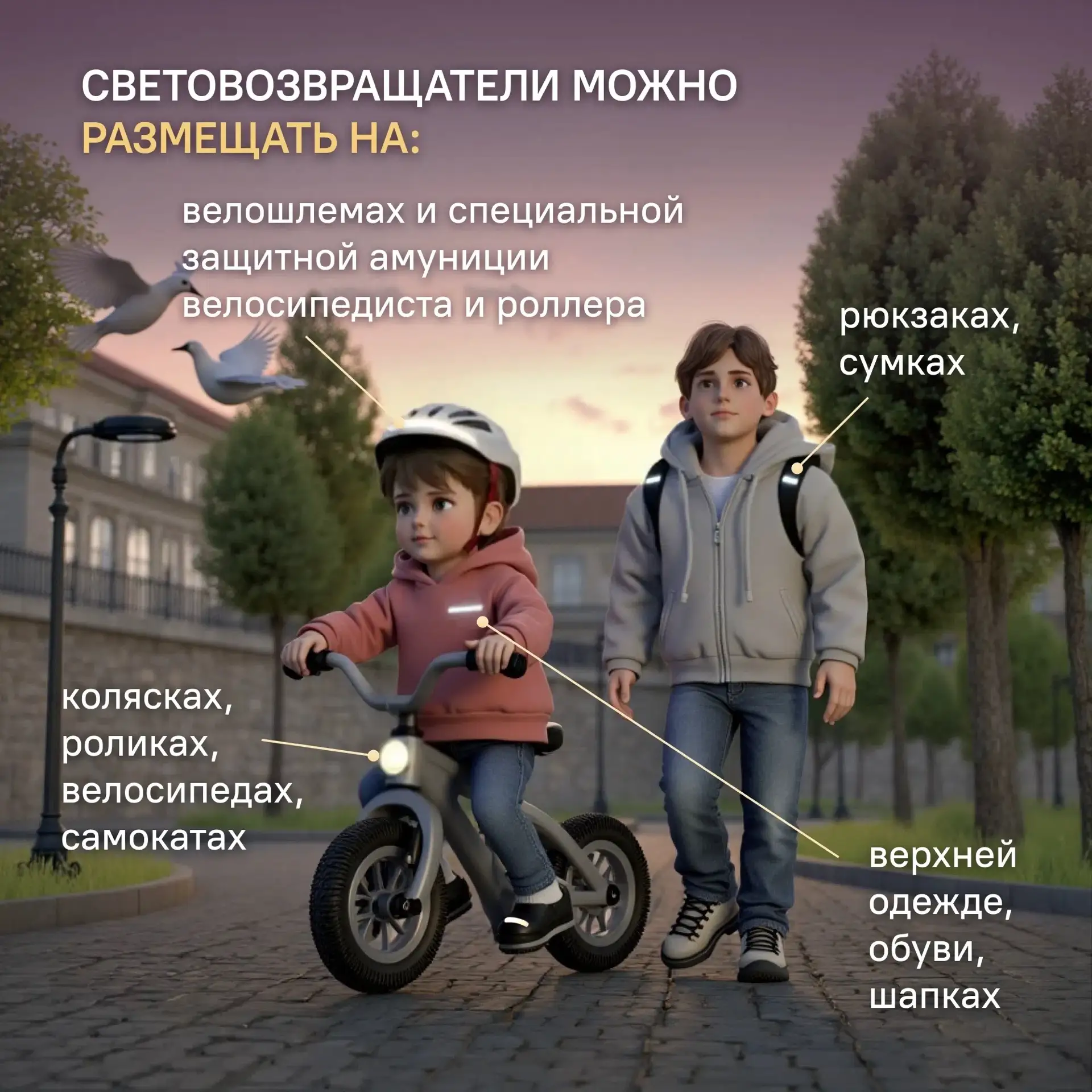 С наступлением летних каникул возрастает риск ДТП с участием детей, особенно в вечерние и пасмурные 