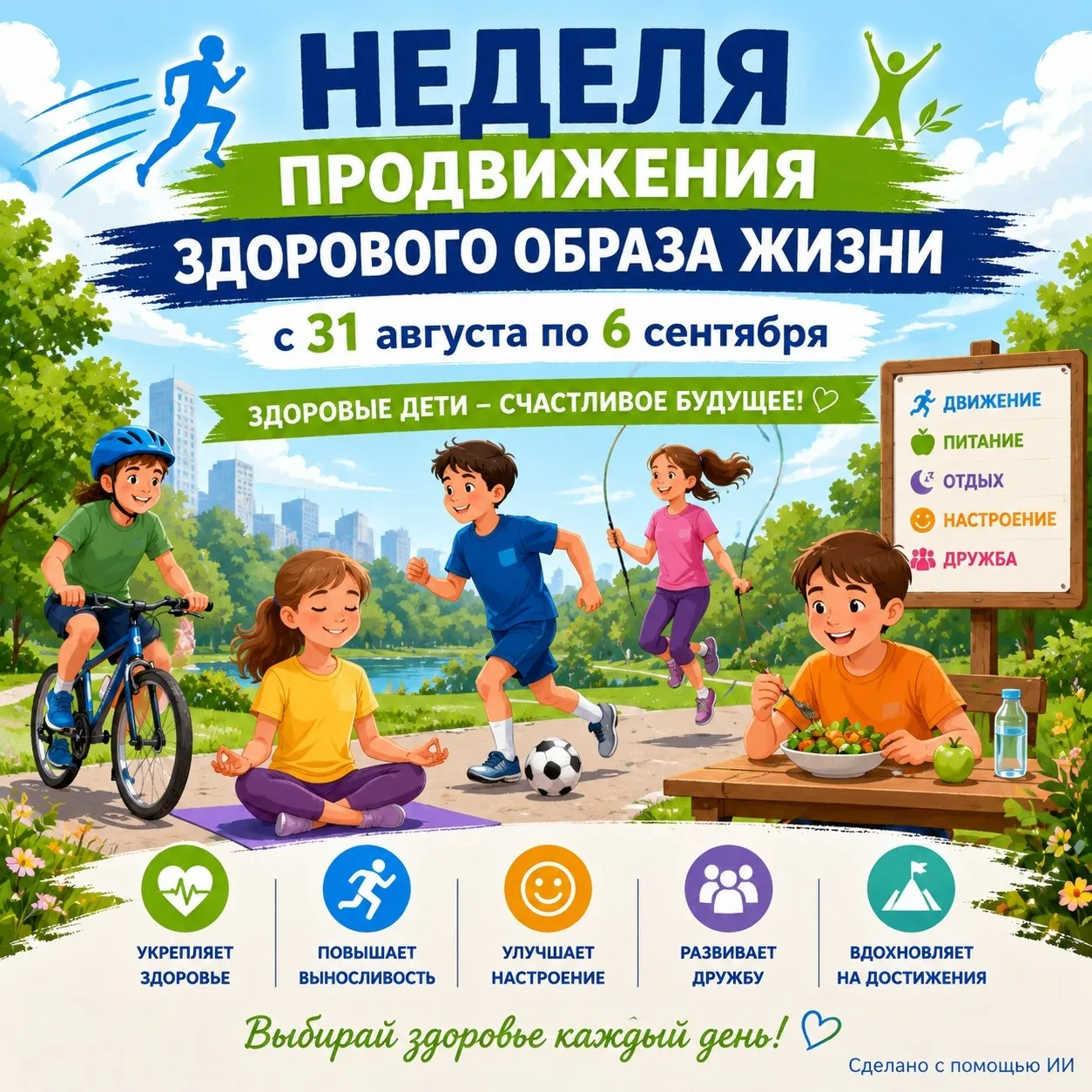 🌟🏃‍♀️ Неделя продвижения здорового образа жизни среди детей! 🏃‍♂️🌟
