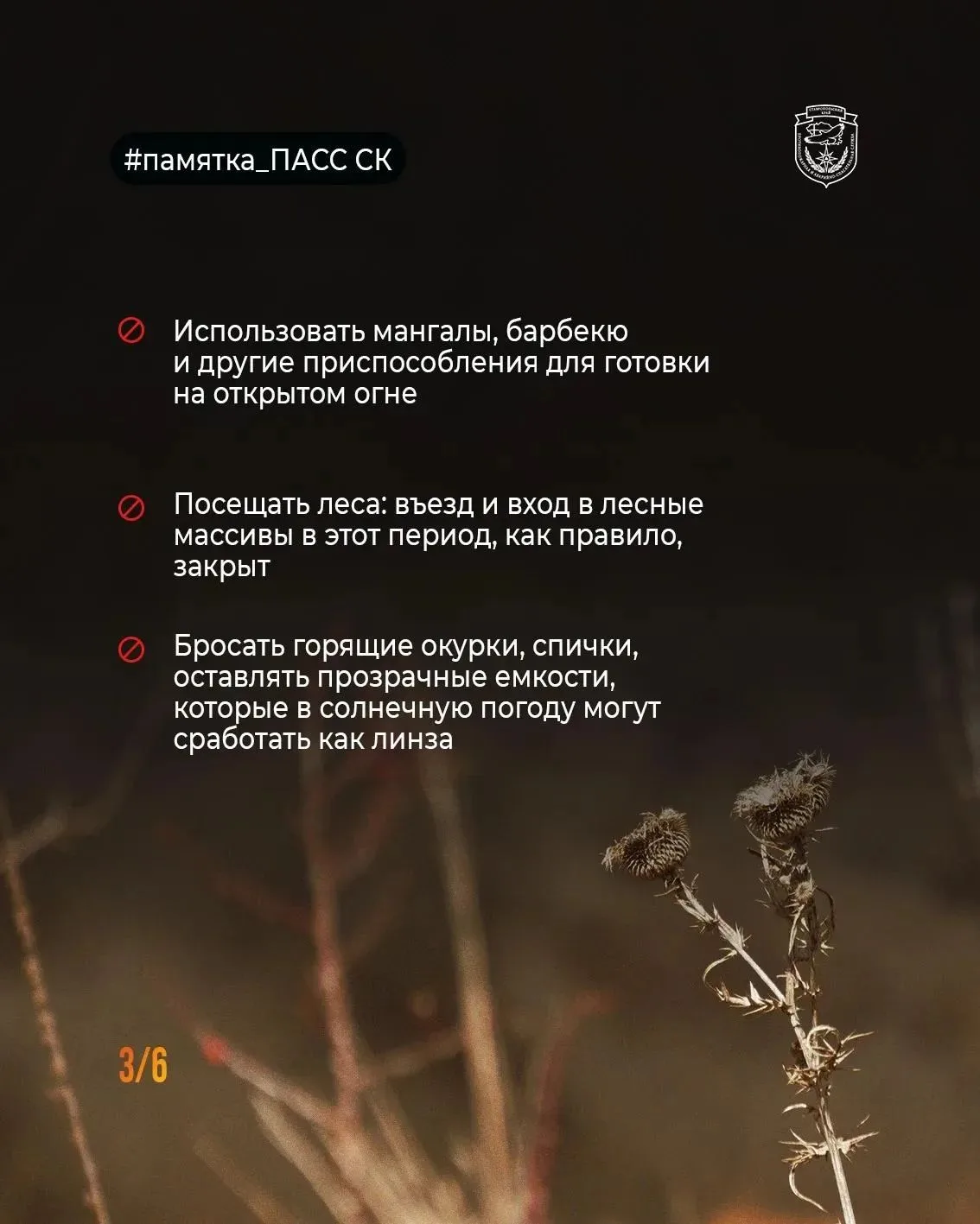 ‼️ ВНИМАНИЕ: Участились случаи ландшафных возгораний!