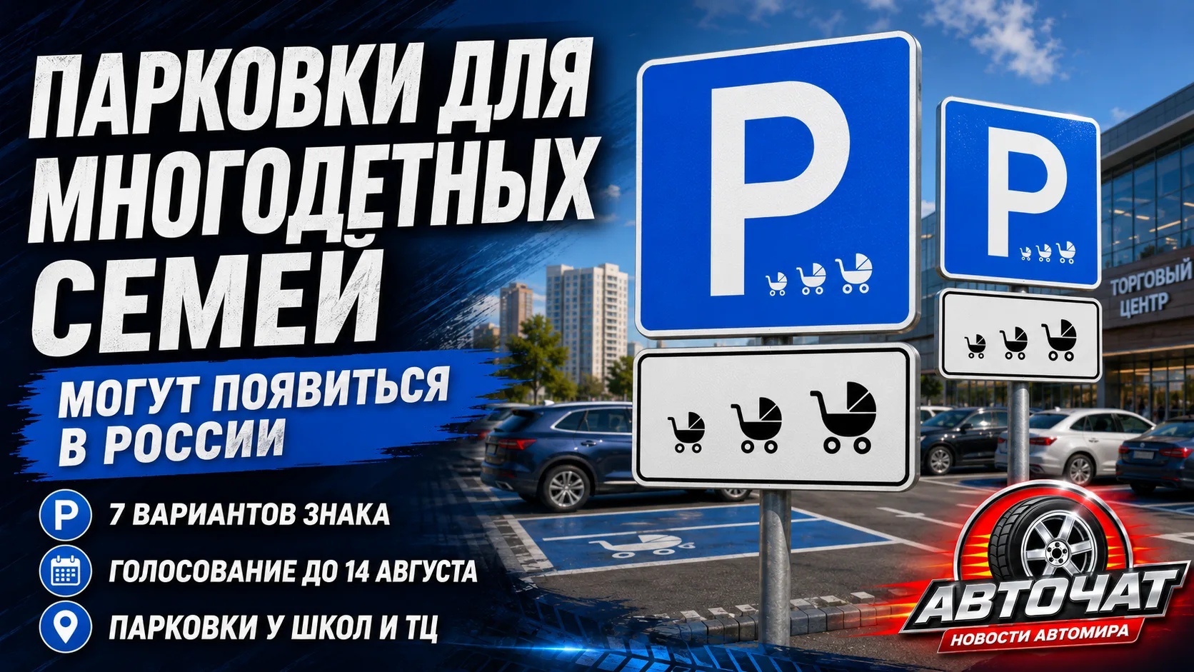 В России могут появиться парковочные места для многодетных семей