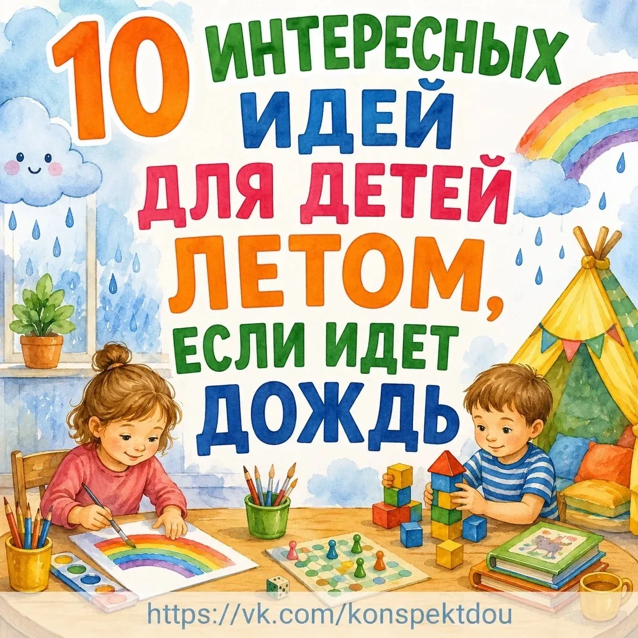 🌧 10 интересных занятий для детей в детском саду в дождливый летний день

Когда за окном дождь, это