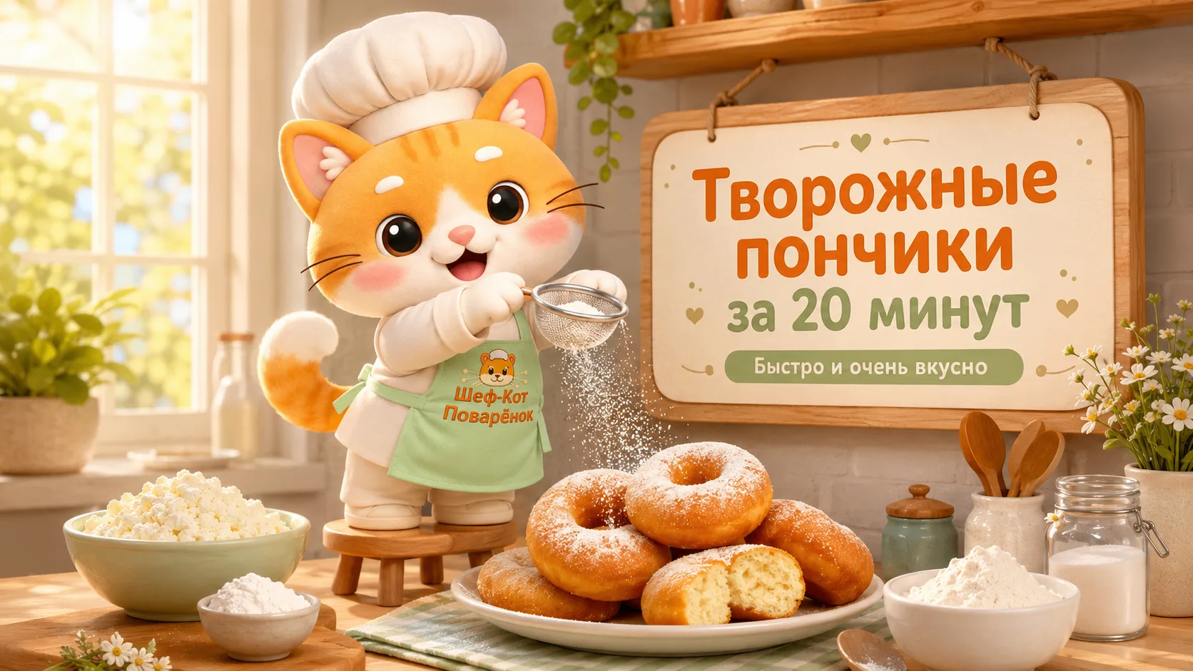 🍩 Творожные пончики за 20 минут
