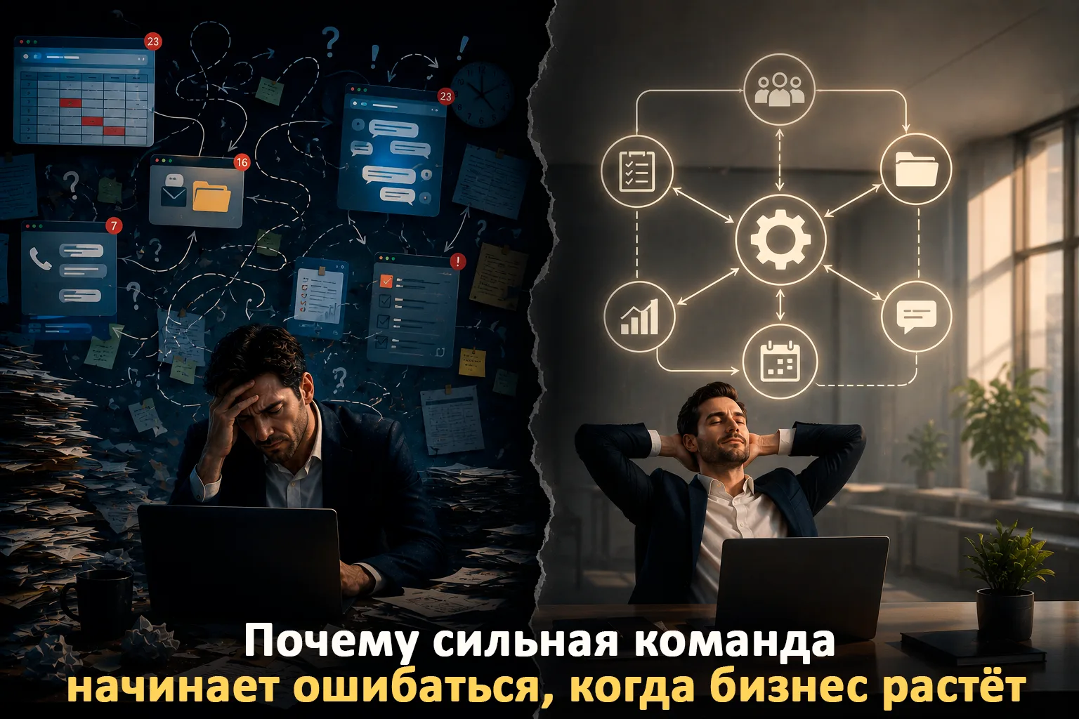 📌 Почему сильная команда начинает ошибаться, когда бизнес растёт?

Пока бизнес маленький, сильные с