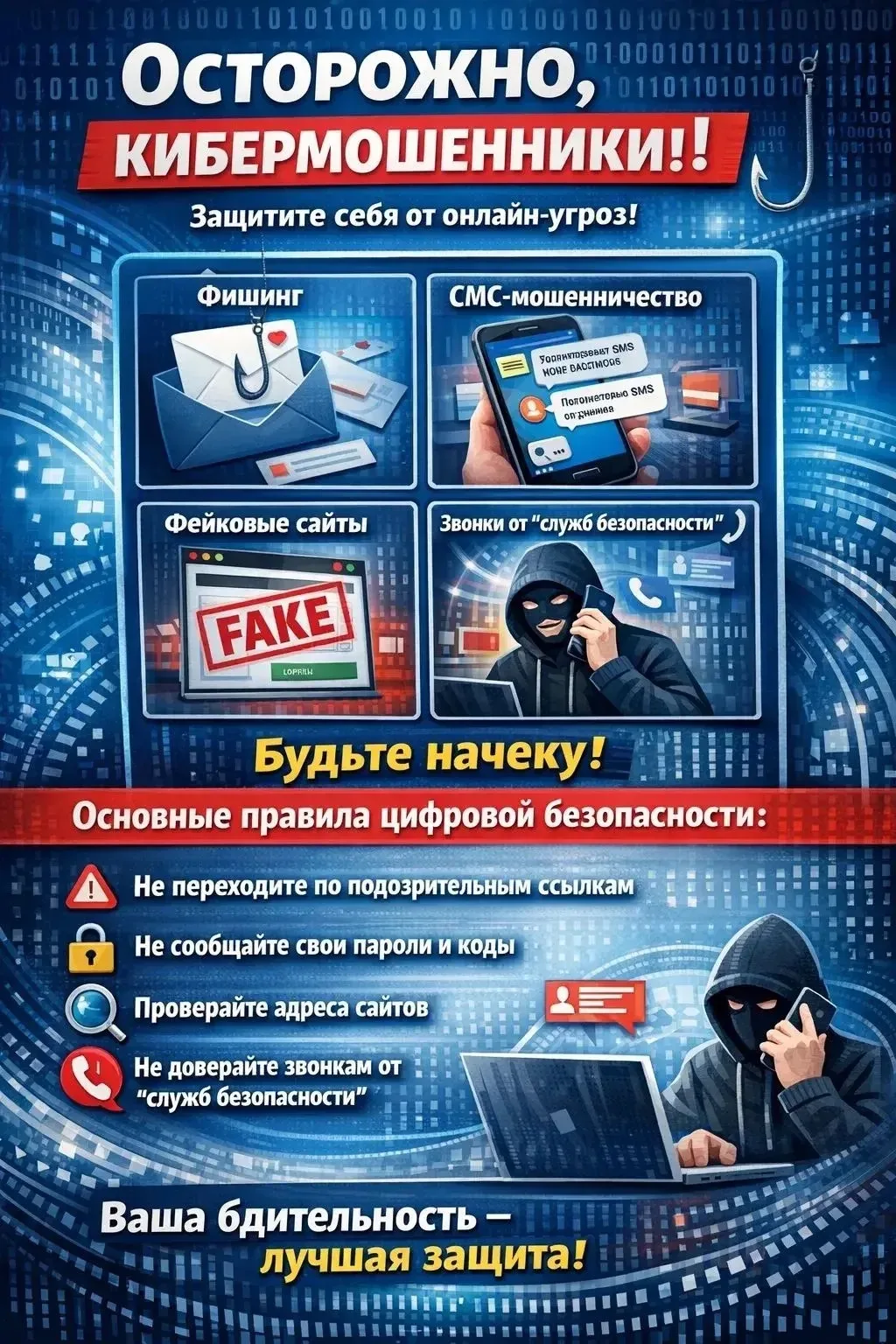 Ваша безопасность в цифровом мире: Профилактика ИКТ-хищений
Дорогие друзья!
В условиях стремительног
