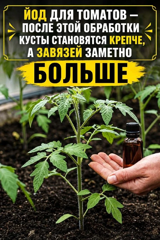 ЙОД ДЛЯ ТОМАТОВ — БЕЗ СТРАХА И ЛИШНЕЙ ПАНИКИ

Я давно не пугаюсь йода и спокойно использую его в теп