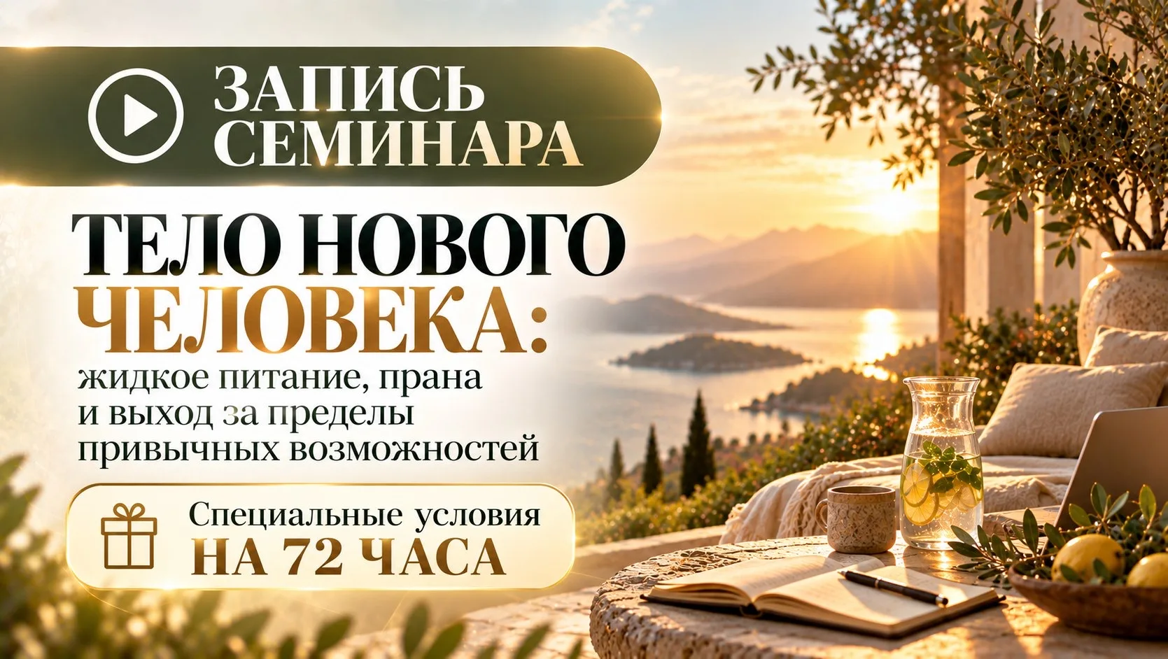 Запись семинара уже доступна - и только 72 часа для участников действуют специальные ус...