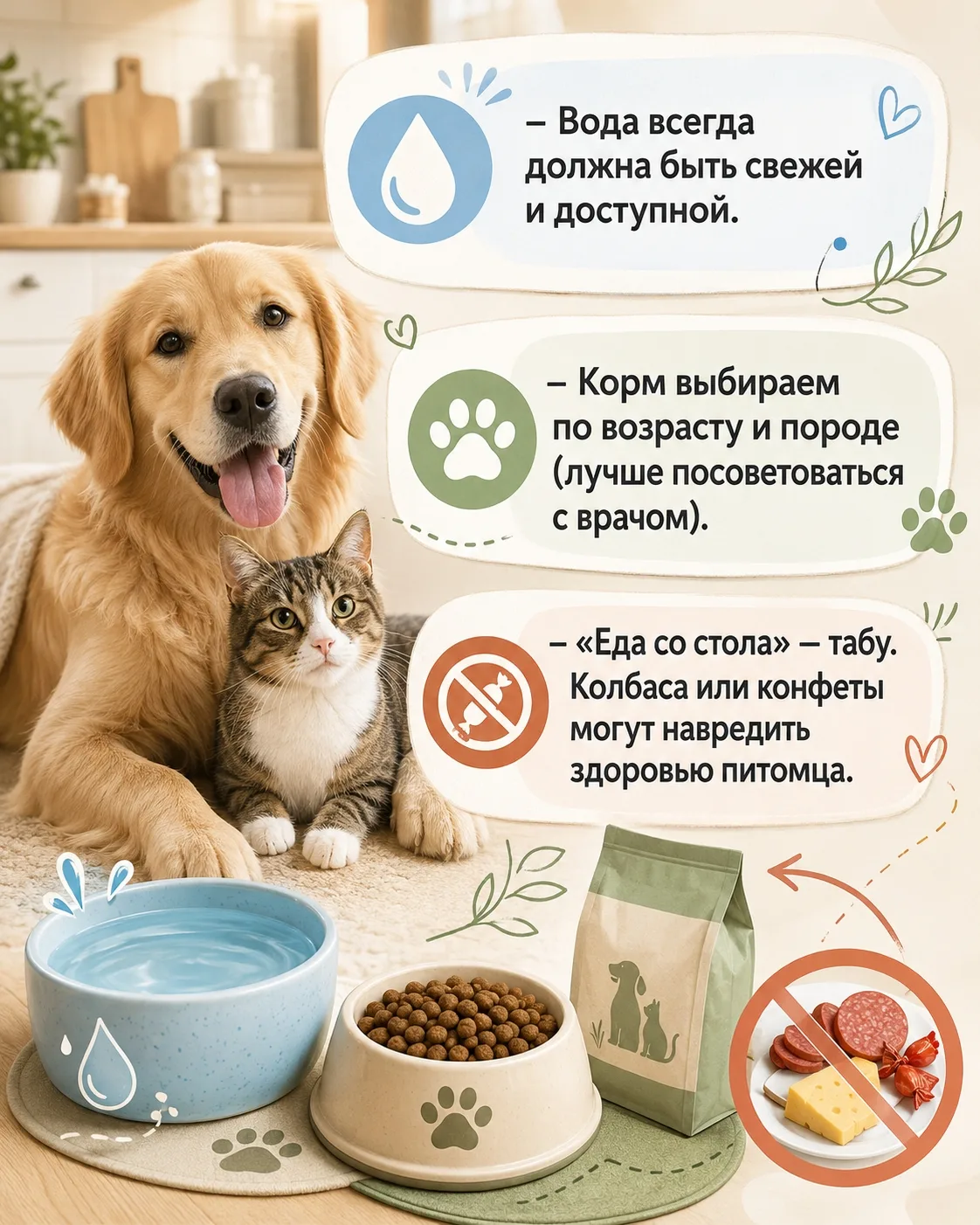 Уход за питомцем: 5 правил для профи 🐾 

Думаешь, что самое сложное в питомце — это просто его заве