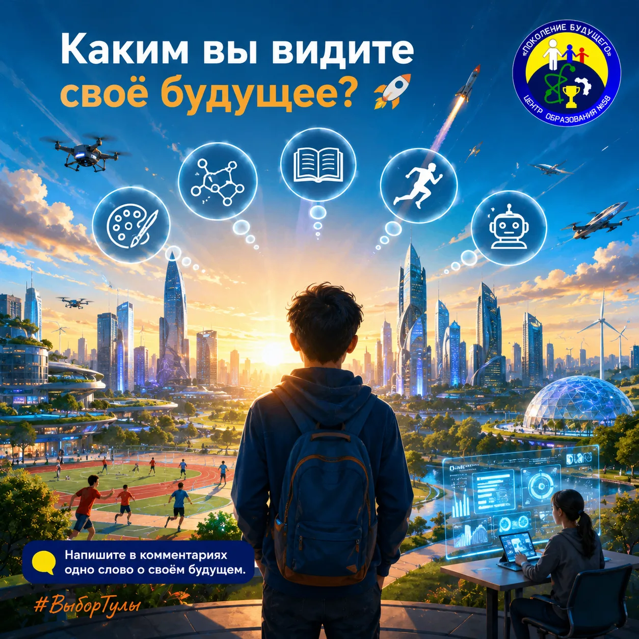 Представьте, что прошло десять лет.

Каким человеком вы стали? Чем занимаетесь? Какие цели достигли?