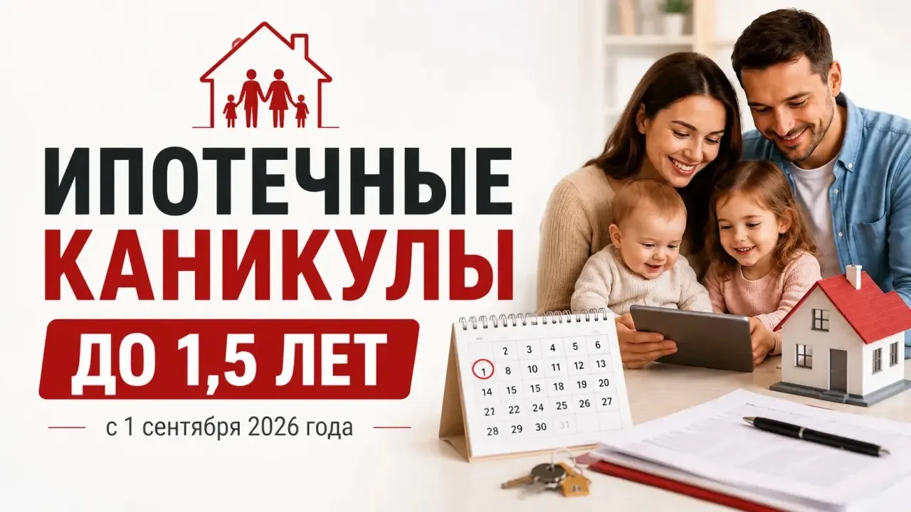 «Ипотечные каникулы» для граждан с детьми: новый закон заработал с 1 сентября🖌️