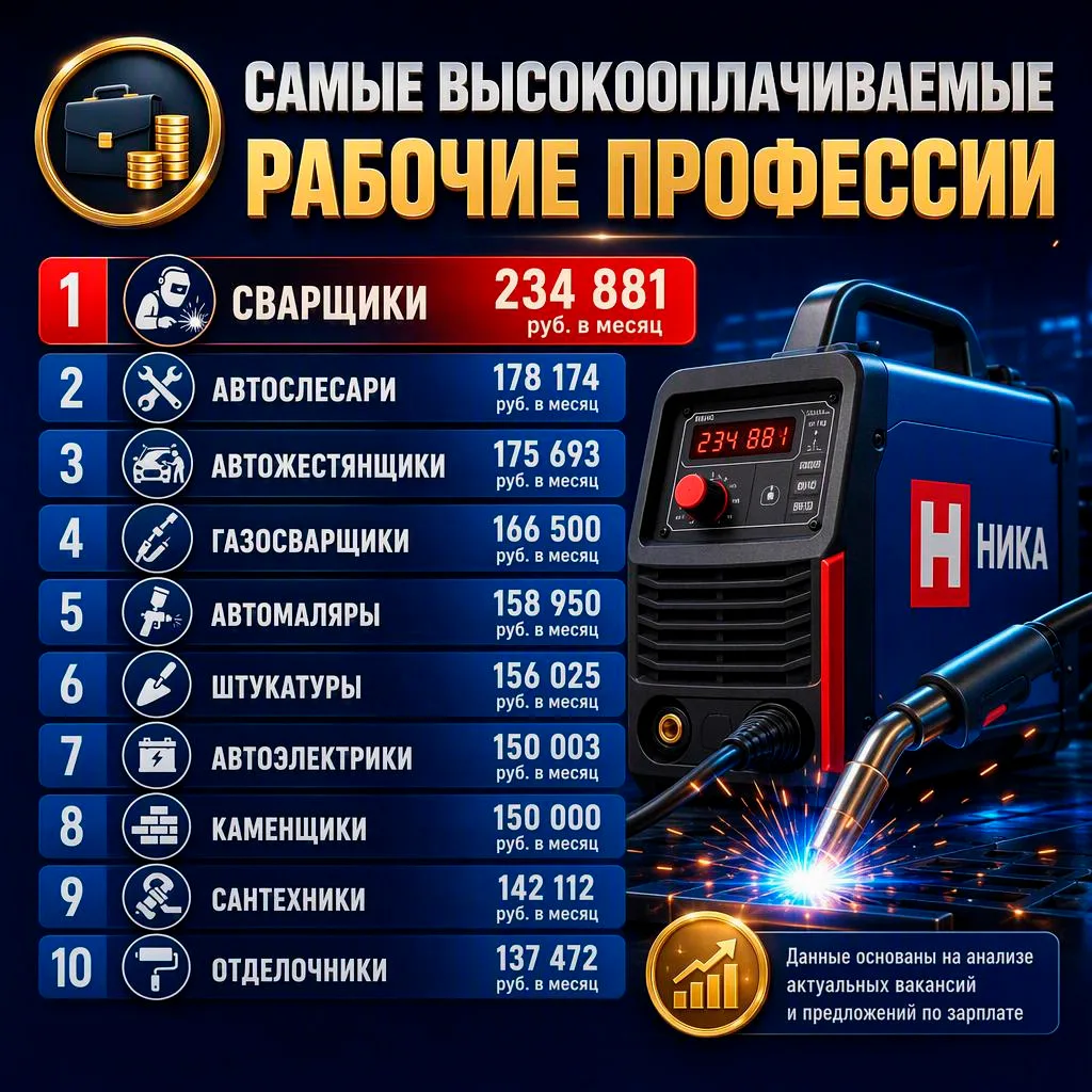 Самые высокооплачиваемые рабочие профессии года

В топ-10 самых высокооплачиваемых рабочих профессий