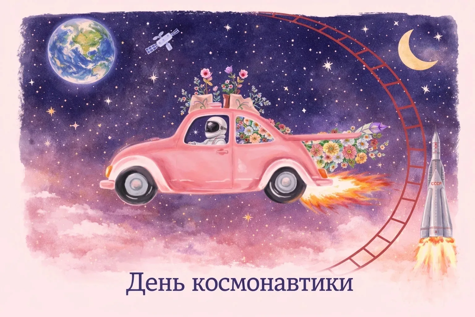 🌌✨ С Днем космонавтики, дорогие искатели приключений! 🚀❤ 
 
Сегодня мы отмечаем день, когда челове