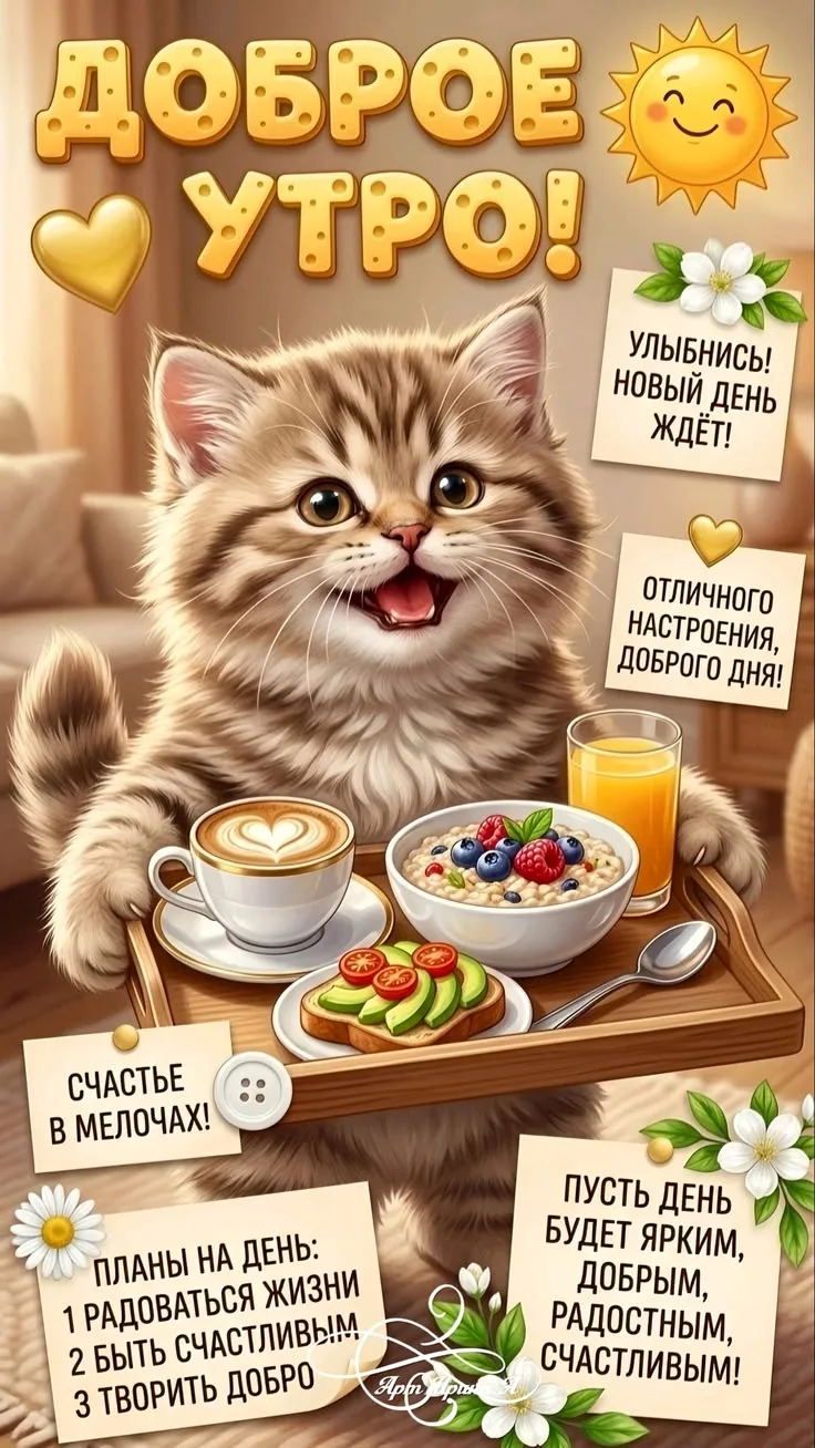 🌞🎉 Чудесного утра! Везения и хорошего настроения!