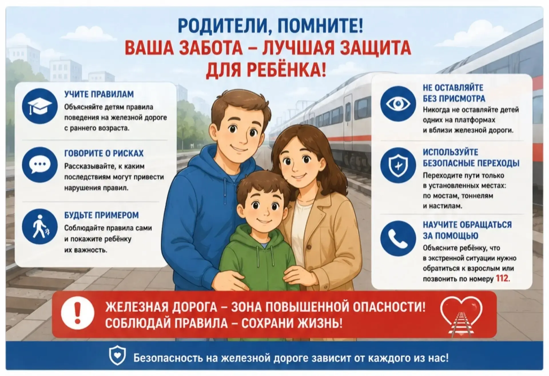 Игры на железной дороге — не развлечение, а смертельный риск!