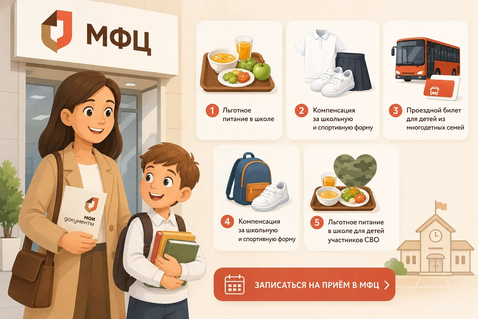 🔔 ПОДГОТОВКА ДЕТЕЙ К ШКОЛЕ: КАКИЕ  УСЛУГИ МОЖНО ОФОРМИТЬ В МФЦ