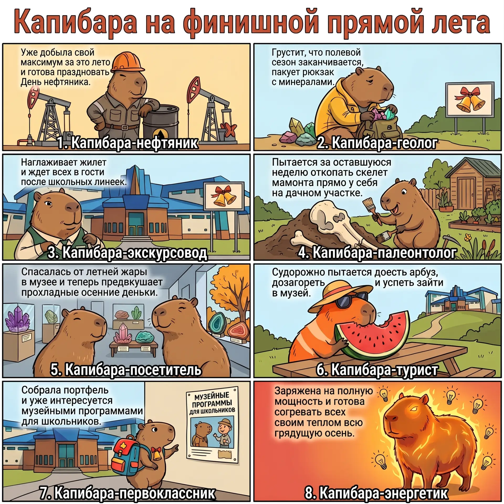 ☀ Капибара провожает лето