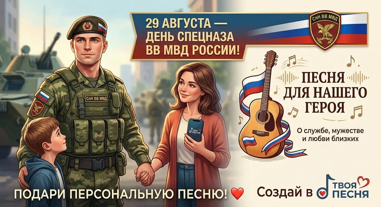 🎵 Твоя Песня (https://t.me/youhitAI_bot?start=mvd) поздравляет с Днём подразделений сп...