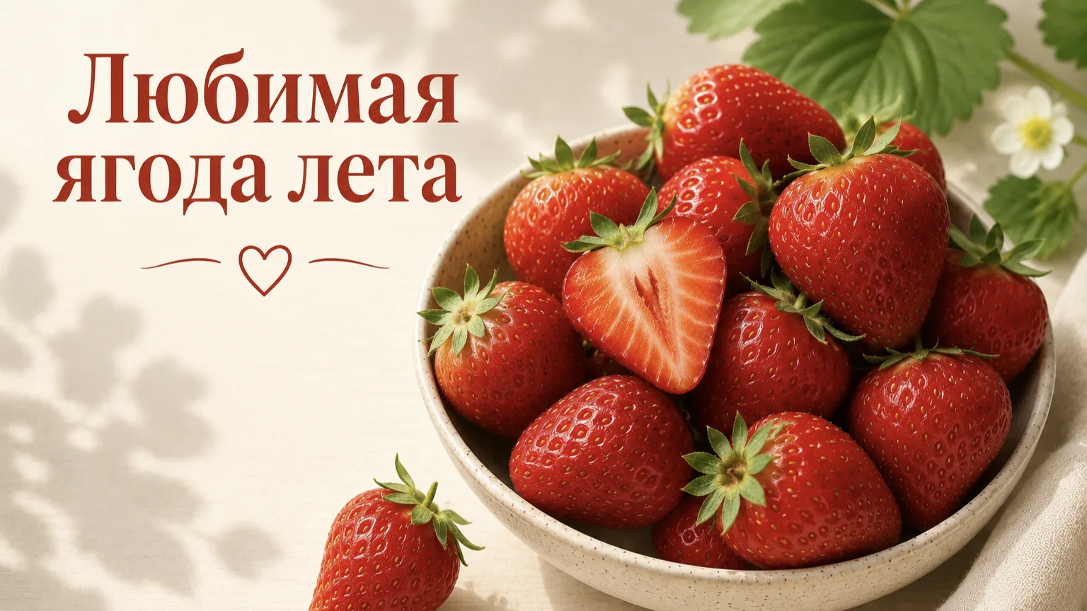 Любимая ягода лета ☀️

🍓 Одной из самых популярных ягод в мире считается клубника. Сейчас ее выращи