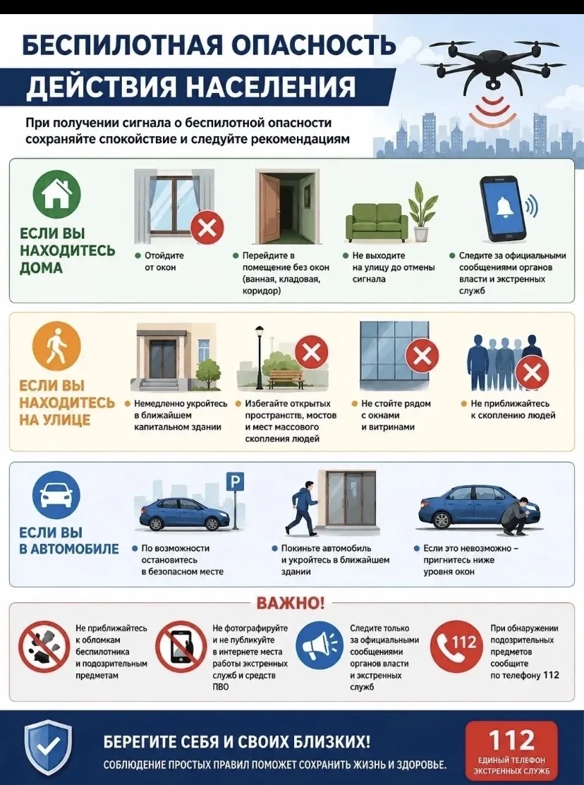 🚨 Беспилотная опасность: как действовать?