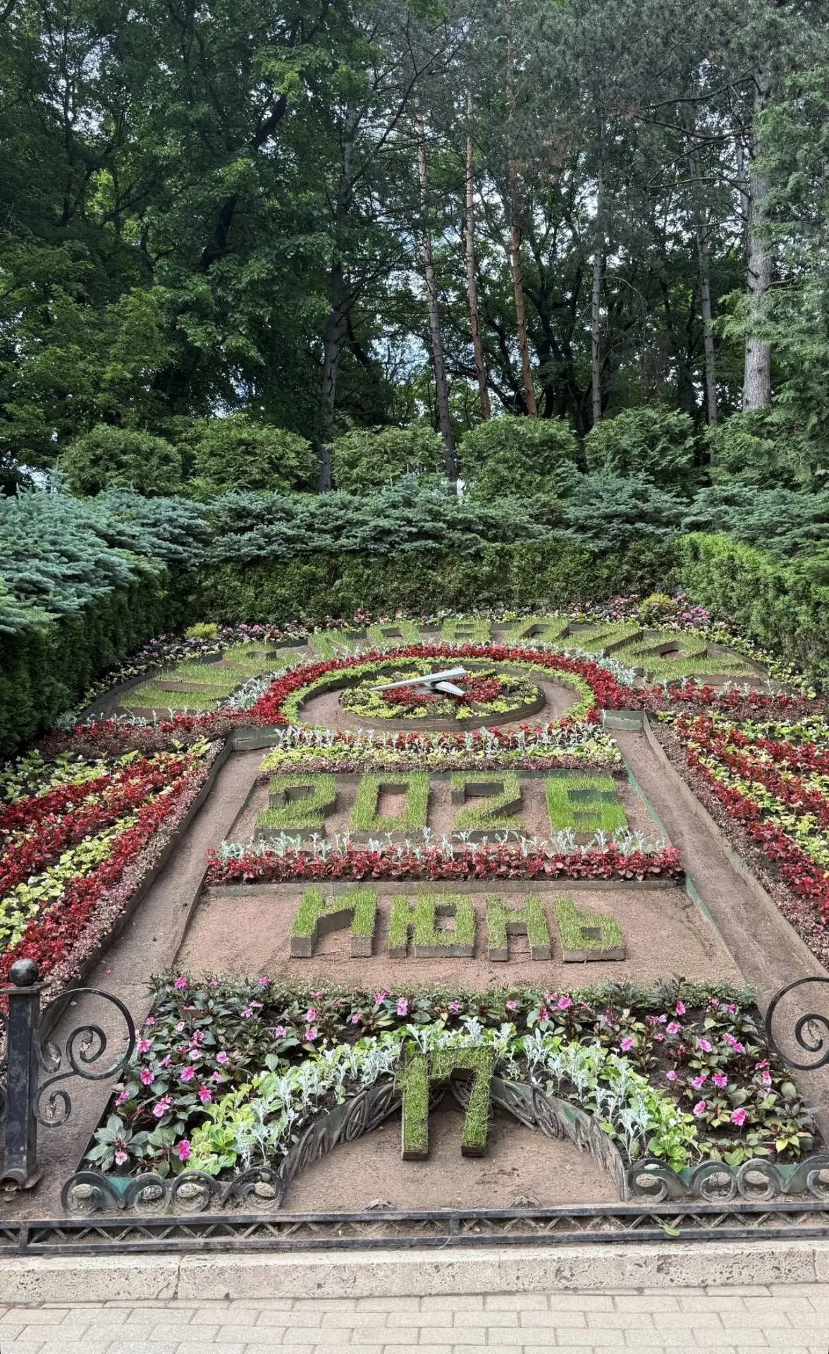 Дату из живой травы меняют в Кисловодском парке каждый день! 🫶