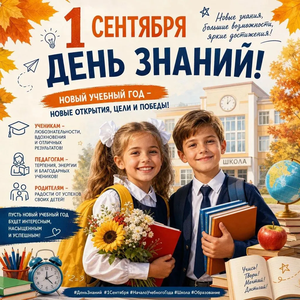 Первое сентября — время мечтать и достигать!