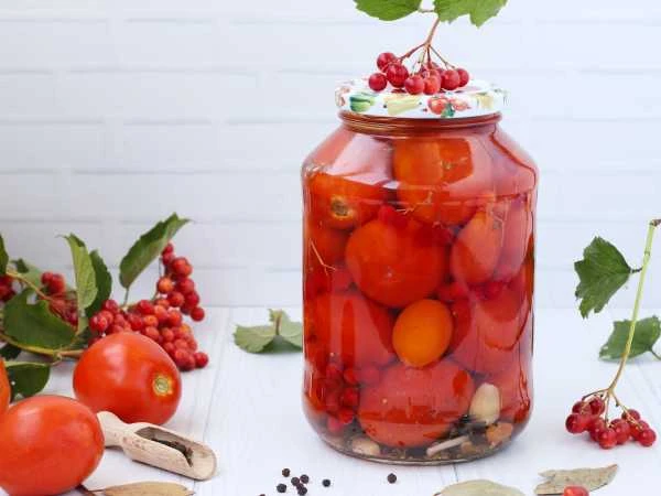 🍅 Маринованные помидоры с калиной