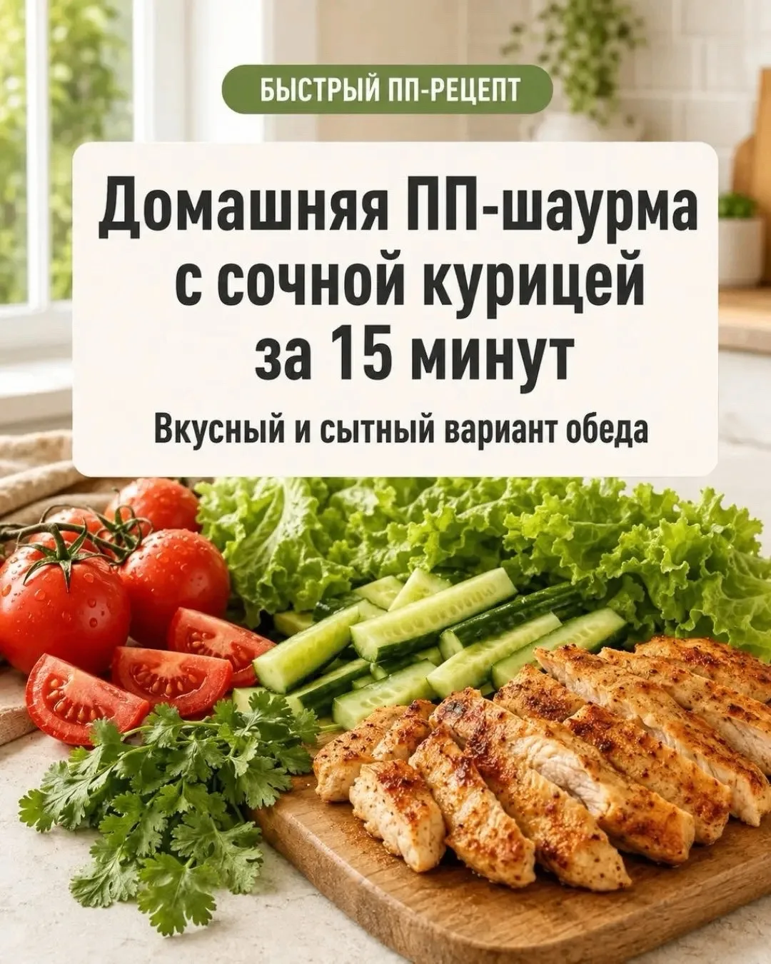 Домашняя ПП-шаурма за 15 минут