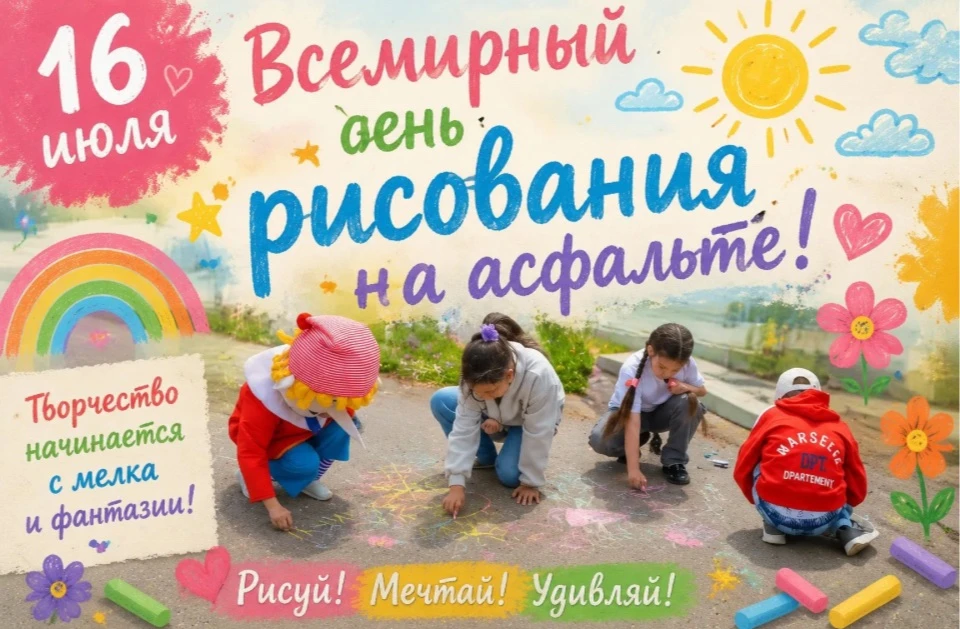 Всемирный день рисования на асфальте отмечается ежегодно 16 июля. Это необычный праздник, призванный