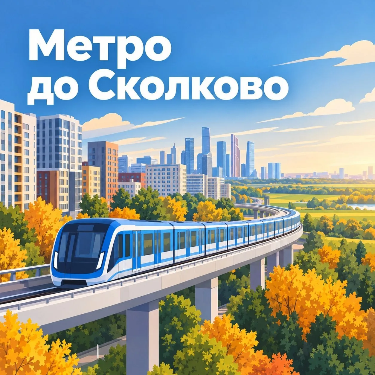 Филёвскую линию метро планируют продлить от «Кунцевской» за МКАД — до Сколково. На учас...