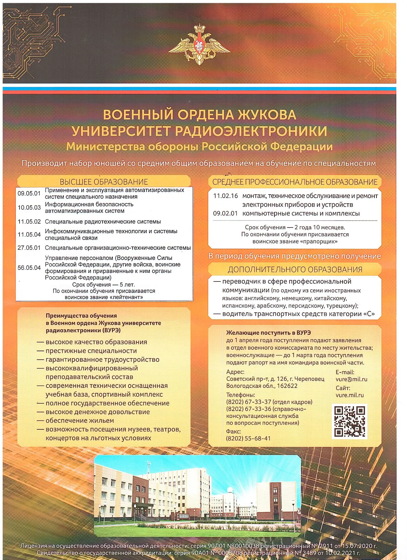 🎓 Ярославское высшее военное училище ПВО и Военный университет радиоэлектроники (г. Че...