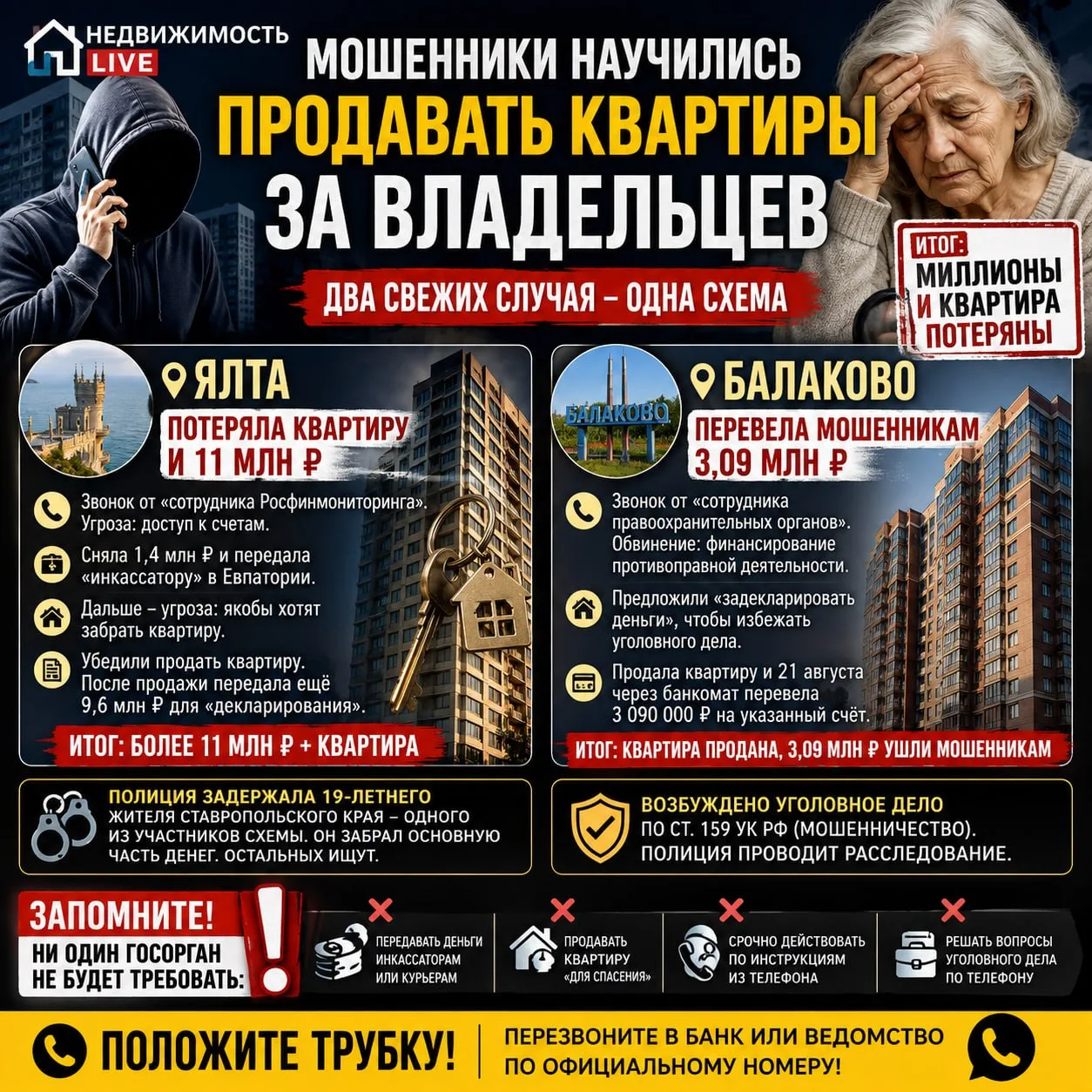 ⚡️ О мошенниках говорят из каждого утюга, но пенсионеров продолжают лишать квартир и денег