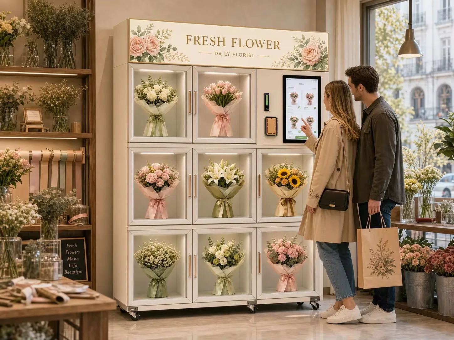 💐 Цветы в ВЕНДИНГОВЫХ аппаратах планирует продавать один из сервисов, пишут СМИ