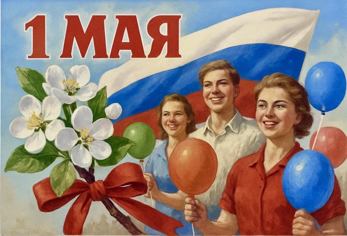 С Первомаем поздравляем! С Праздником Весны и Труда! Желаем долгих веселых праздников и легких трудо