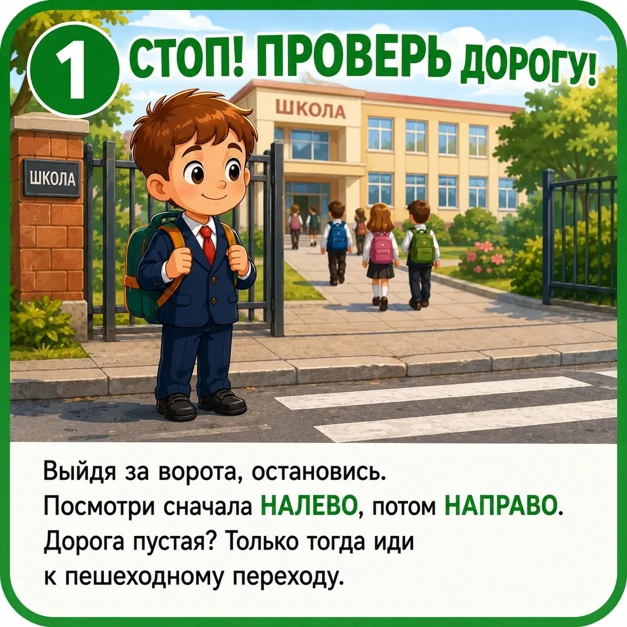 Начало учебного года — время вспомнить важные правила безопасности для школьников🤔