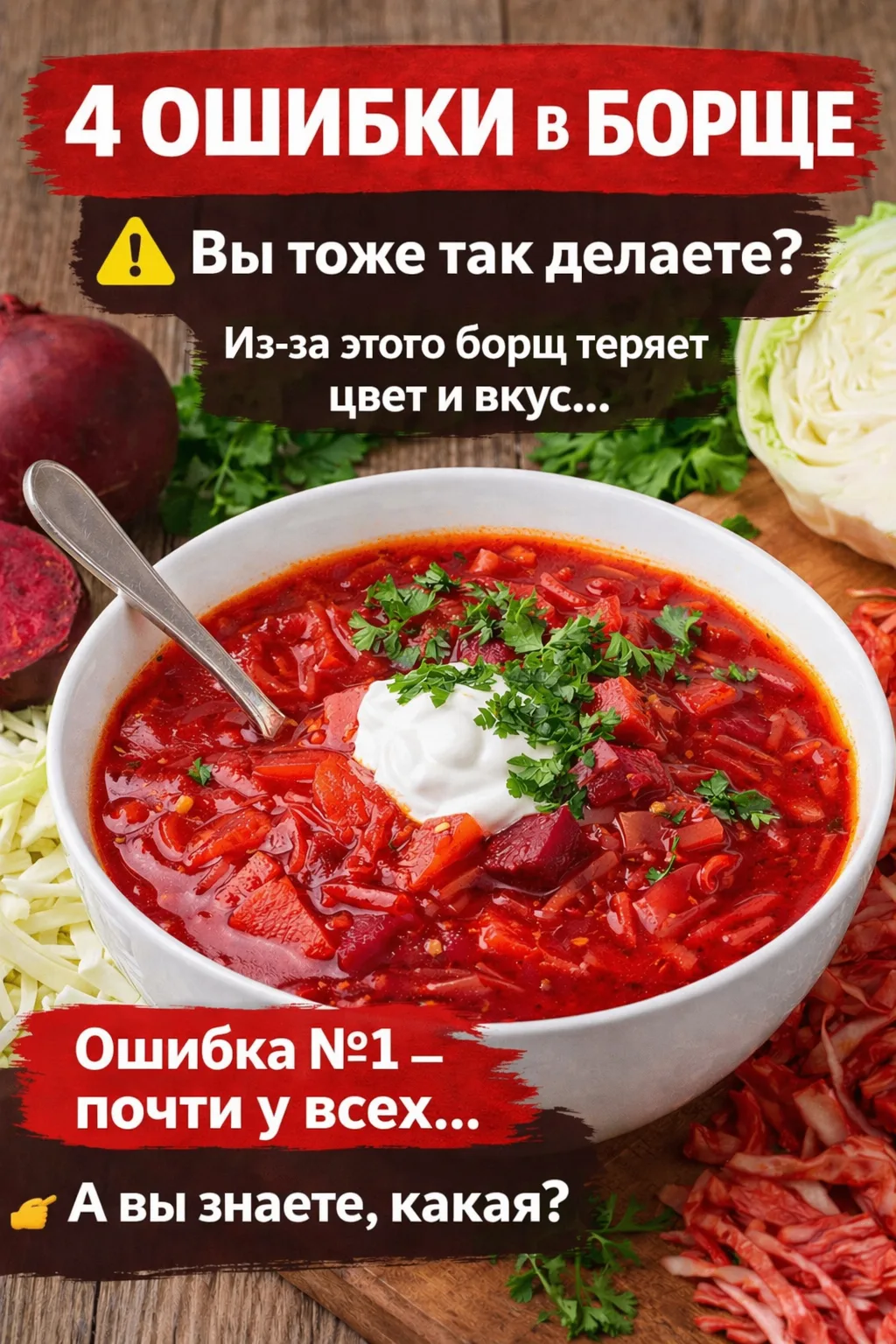 ПОЧЕМУ БОРЩ У ОДНИХ ЯРКИЙ И НАСЫЩЕННЫЙ, А У ДРУГИХ — “ВРОДЕ ВКУСНЫЙ, НО НЕ ТОТ”? 🤔