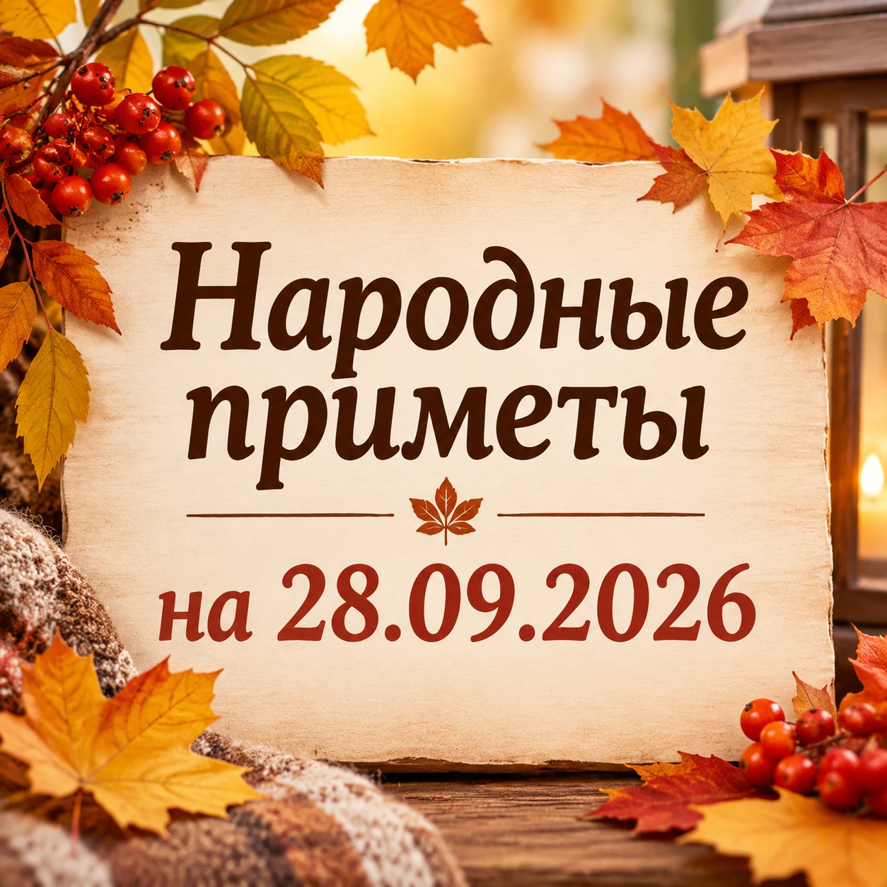 Народные приметы на 28.09.2026