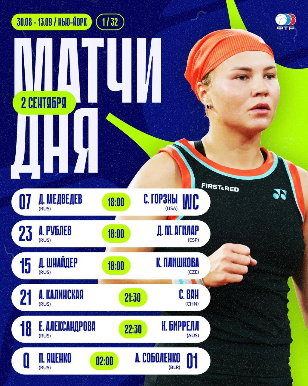 Начинаем второй круг US Open 🔥