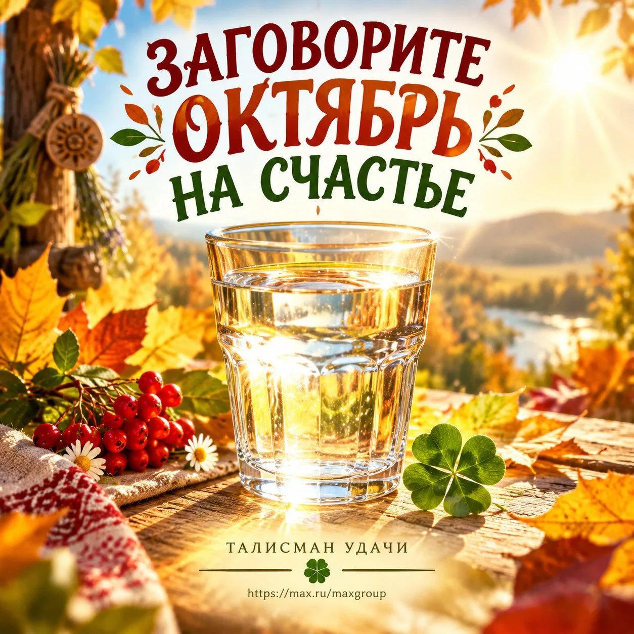 ЗАГОВОРИТЕ ОКТЯБРЬ НА СЧАСТЬЕ