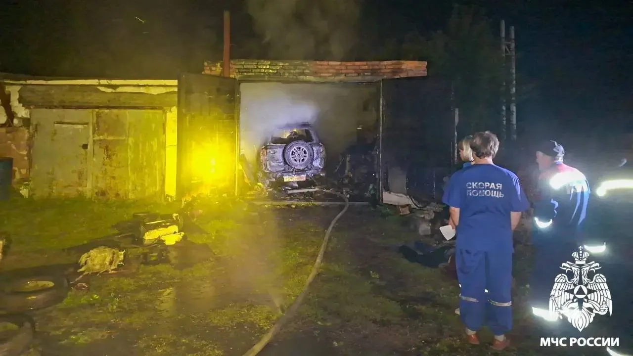 ⚡️В Кузбассе мужчина заживо сгорел в гараже