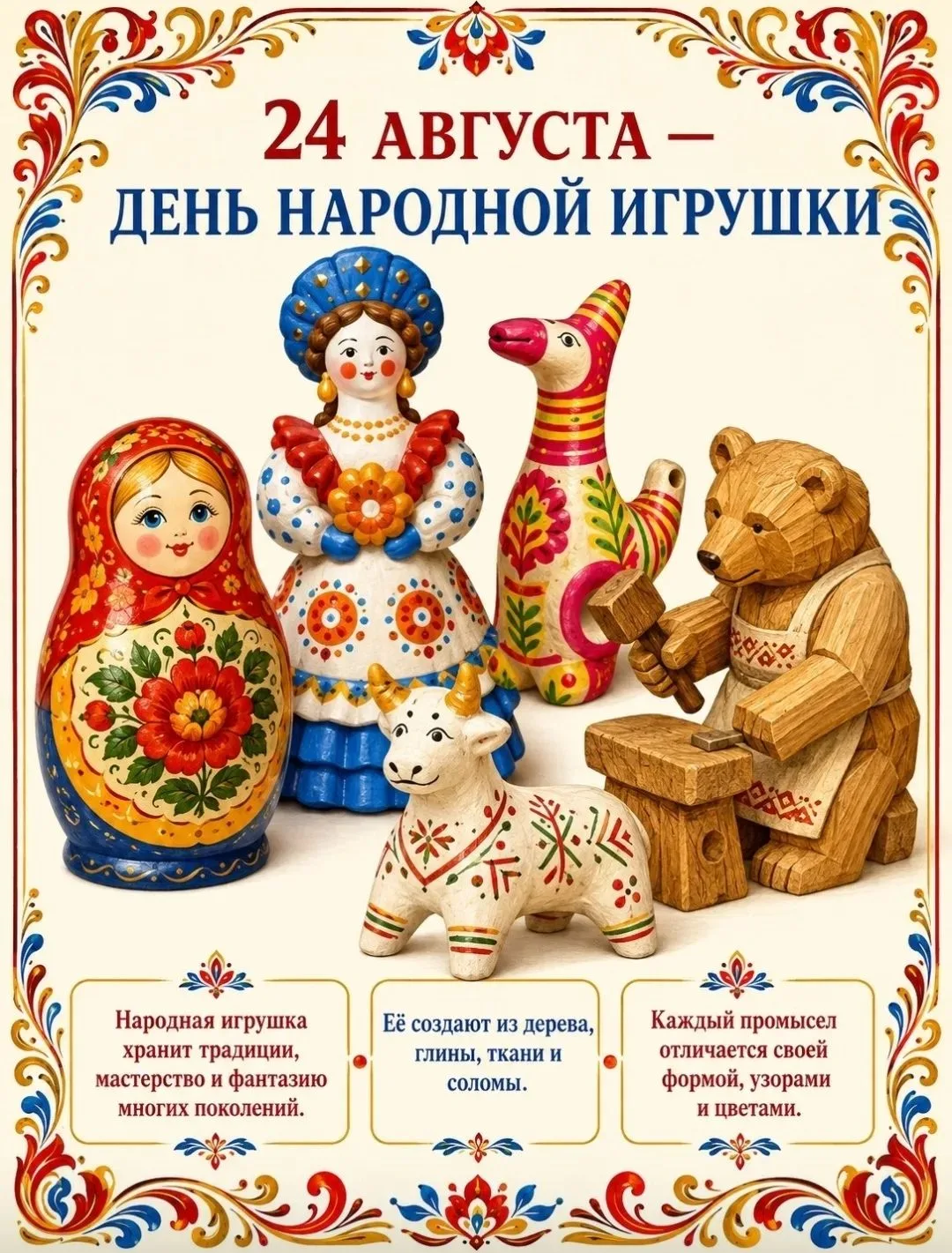 24 августа день «Народной игрушки»