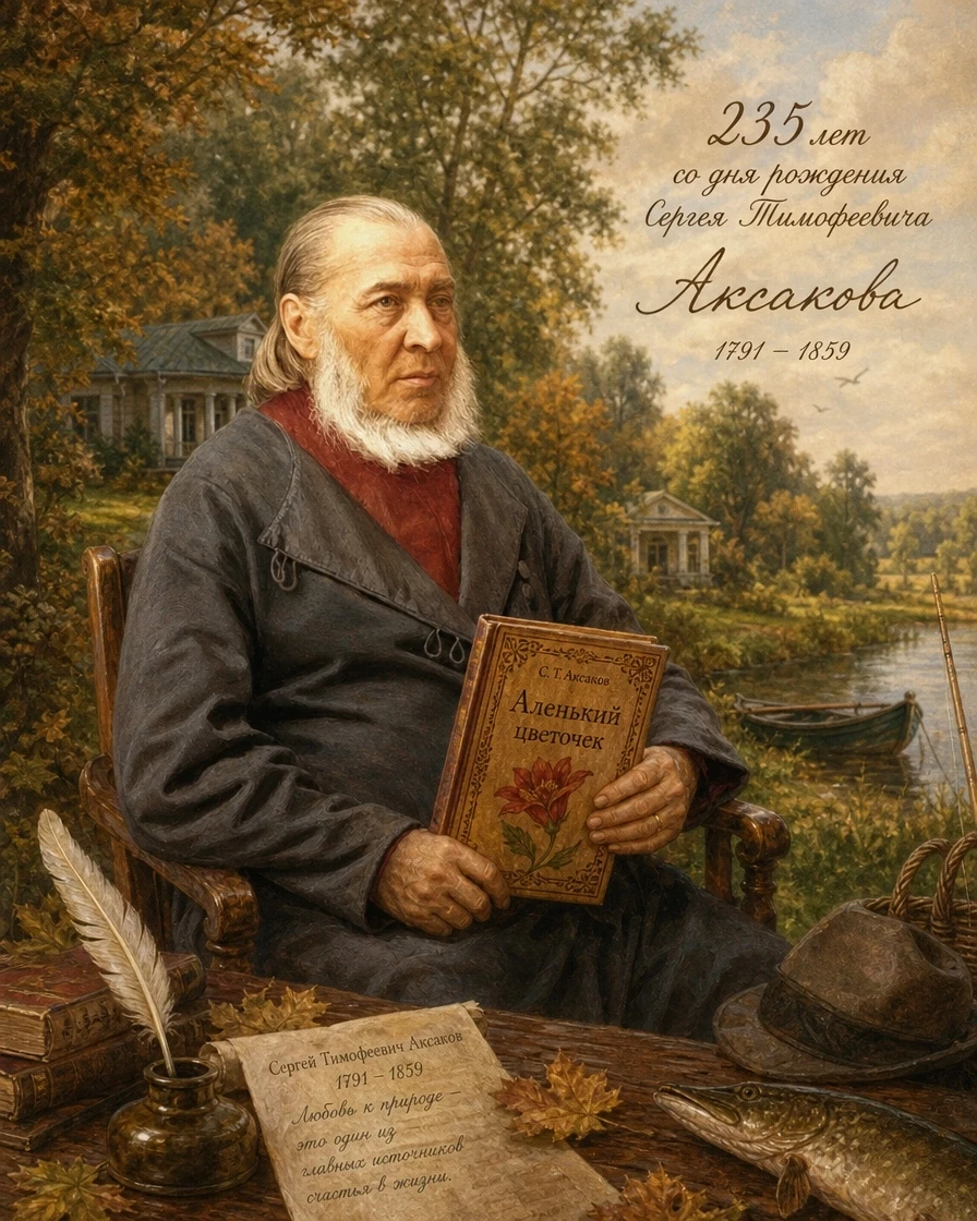 🎉 235 лет со дня рождения Сергея Тимофеевича Аксакова! 📚