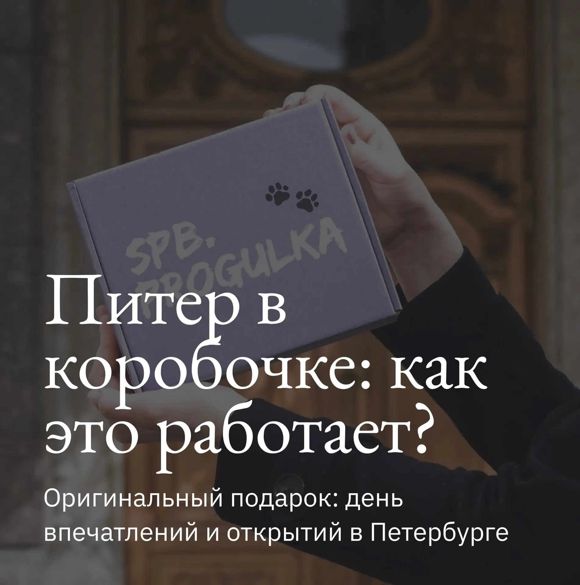 Идеальный день в Питере, упакованный 
в бокс Spbprogulka 

✧ Мы предлагаем 2 готовых маршрута в форм