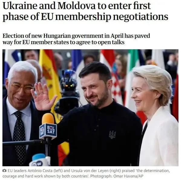 🤡Украина выполнила всего 15% реформ, необходимых для вступления в ЕС, — Guardian.

Из плана в 10 пу