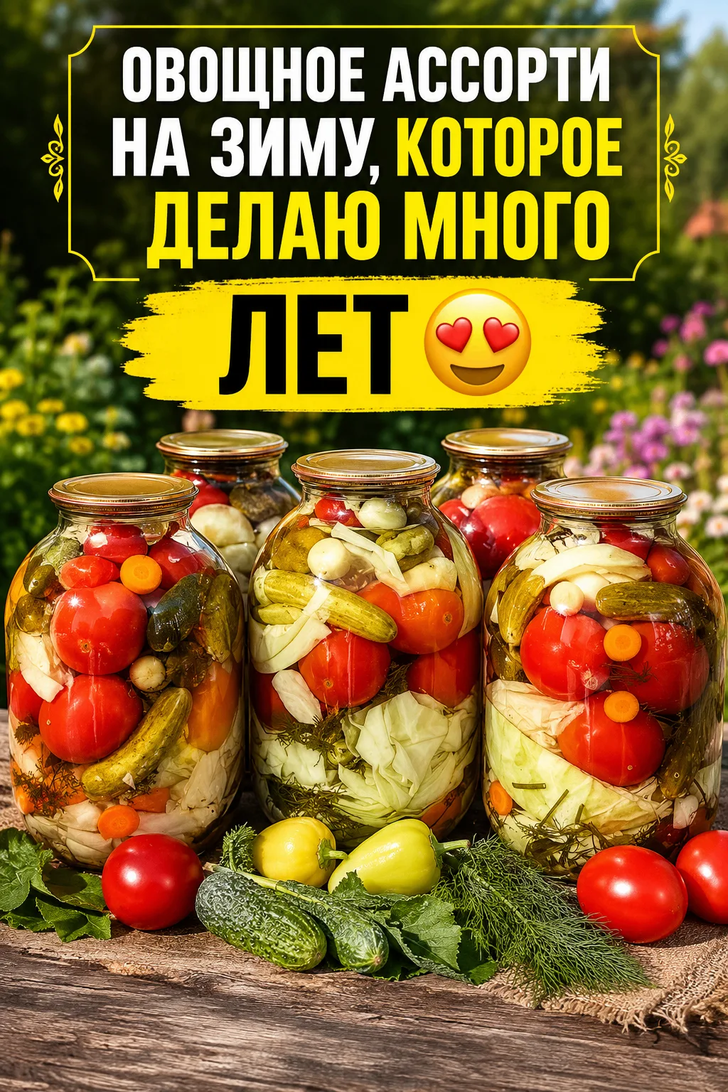 ОВОЩНОЕ АССОРТИ НА ЗИМУ БЕЗ ЛИШНЕЙ ВОЗНИ