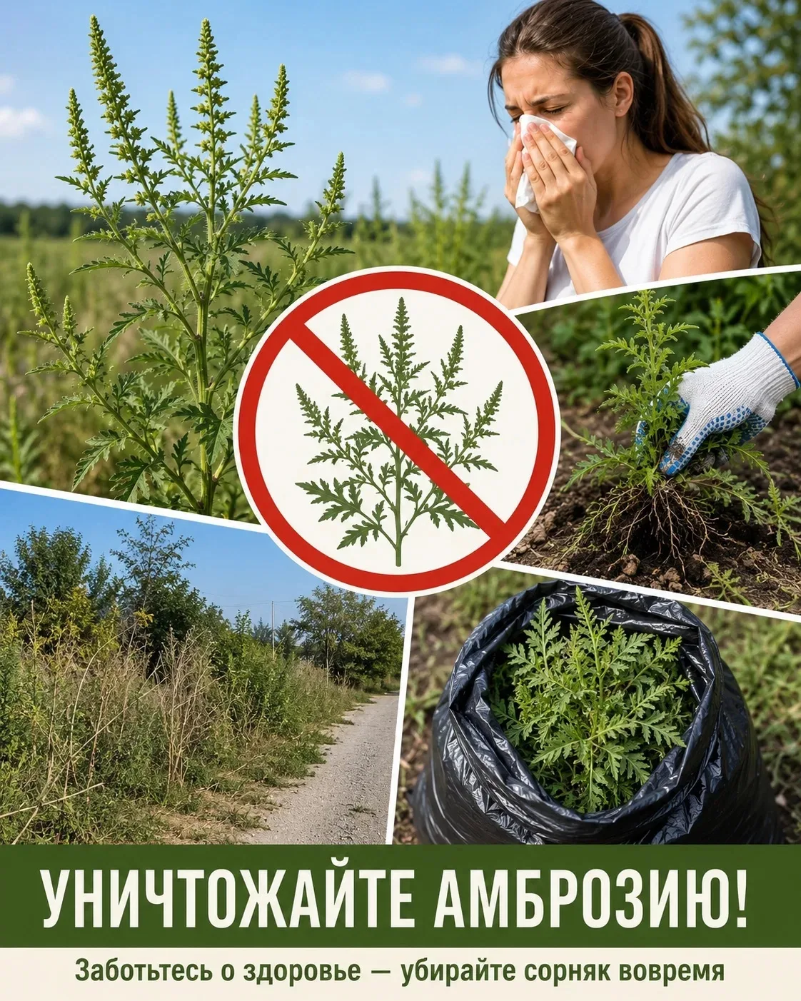 И снова амброзия полыннолистная - один из самых агрессивных карантинных сорняков, который в последни