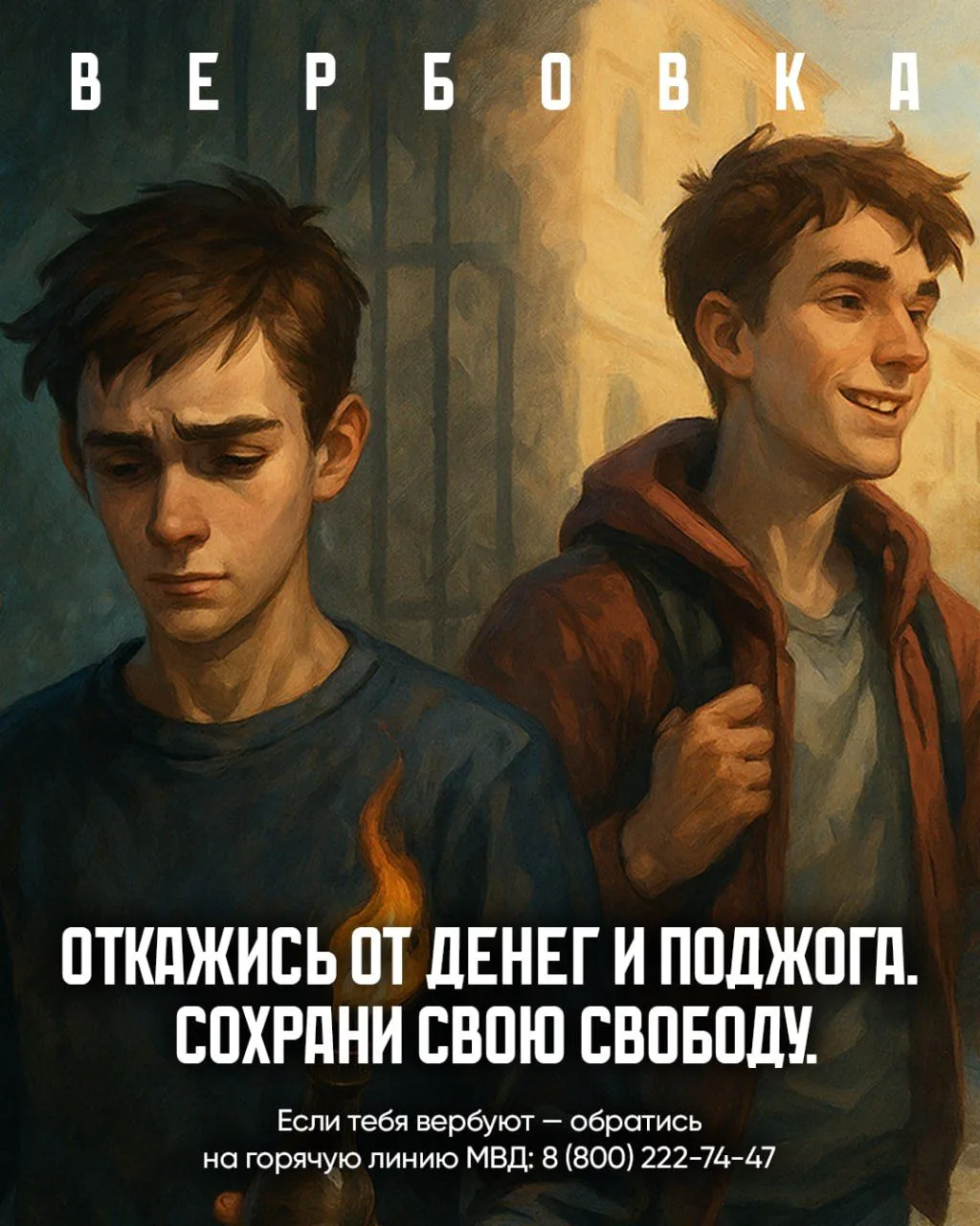 ❗Предлагают «лёгкие деньги» за поджог или другую диверсию? Это вербовка.

За несколько тысяч рублей 
