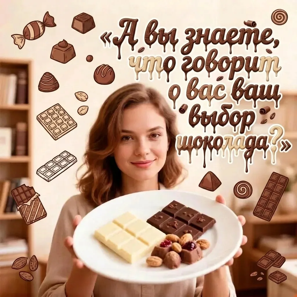 А вы знаете, что говорит о вас ваш выбор шоколада?🟫
 У психологов есть на это своё мнение. 👁‍🗨
Пи