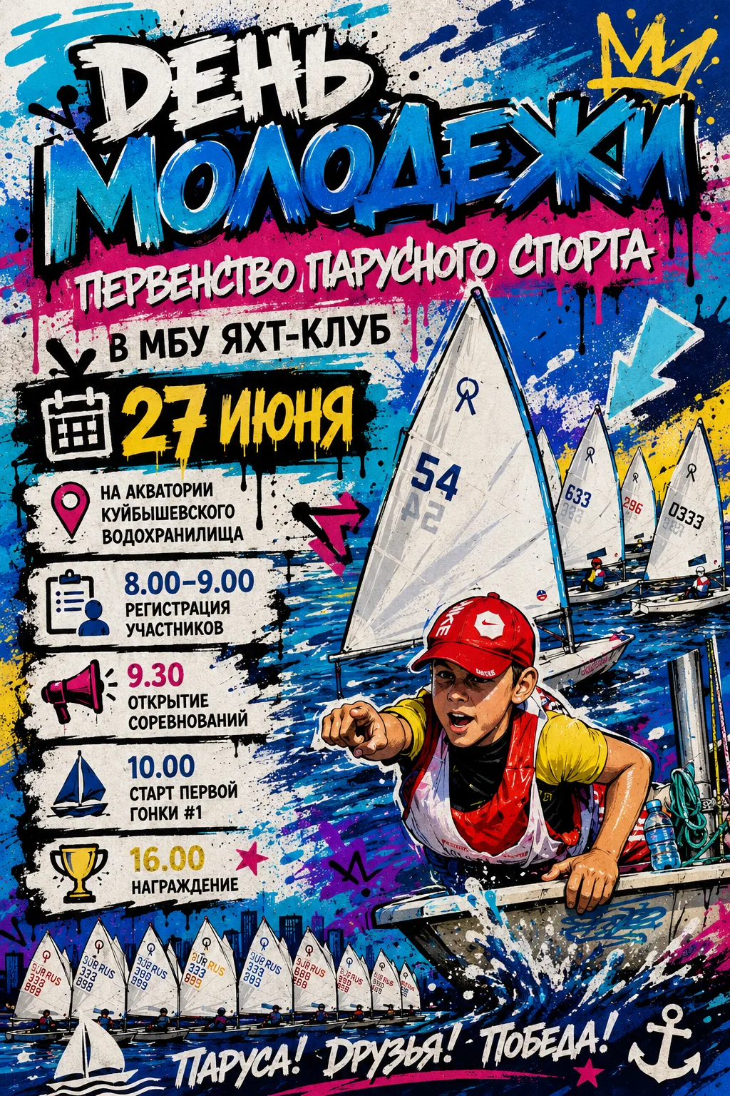 ⛵День молодёжи под парусами

Первенство парусного спорта пройдет в нашем учреждении "Яхт-клуб"

Учас