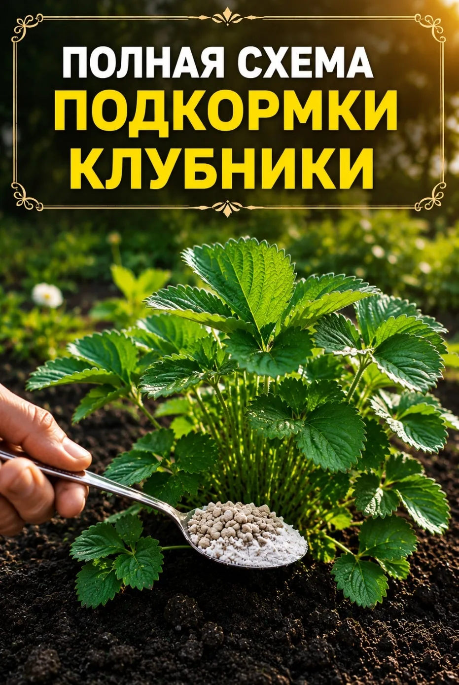 Полная схема подкормки клубники для хорошего урожая 🍓